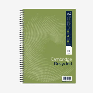 Cambridge Ruled Recycled Wirebound Notebook 100 Pages A4 (Pack of 5) 400020196 JD01407