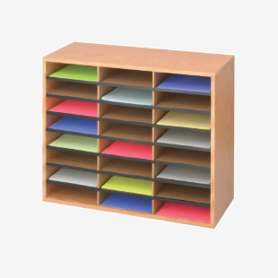 24 Compartment Literature Organiser 740x302x620mm Beech 9402MO GU94020