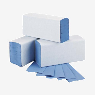 2Work M-Fold Hand Towel 1-Ply 240x220mm Blue (Pack of 3000) 2W71923 2W71923