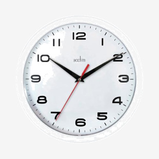 Acctim Aylesbury Wall Clock White 92301 ANG92301