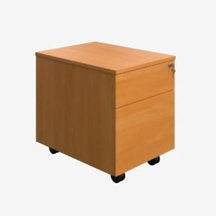 5 Star Modara 18mm Mobile 2 Drw Pedestal 434x580x525mm Beech KF73516 KF73516