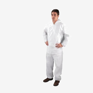 XXL White Non-Woven Coverall DC03 HEA00368