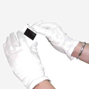 White Large Knitted Cotton Gloves (10 Pack) GINCME HEA00696