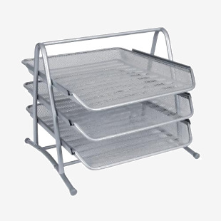 Q-Connect 3 Tier Letter Tray Silver KF00822 KF00822