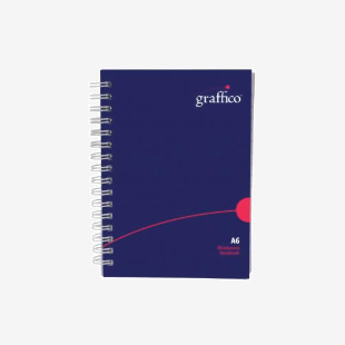 Graffico by 5 Star Hard Cover Wirebound Notebook 160 Pages A6 EN13135 EN13135