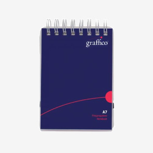 Graffico by 5 Star Polypropylene Wirebound Notepad 140 Page A7 EN13139 EN13139