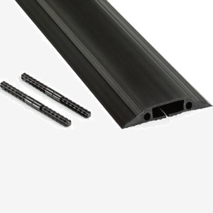 D-Line floor Cable Cover Black 80mm Wide 1.8m length cw connectors FC83B DL64554