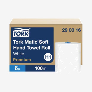 Tork Matic Hand Towel Roll H1 White 100m (Pack of 6) 290016 SCA56108