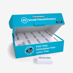 Classmaster Plastic Eraser White (Pack of 45) PES45 EG60393