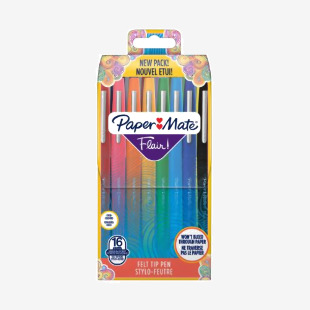 Papermate Flair Original Felt Tip Pens Assorted (Pack of 16) 2061394 GL97745