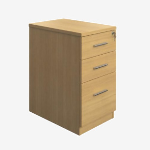 5 Star Modara 18mm Dskh 3 Drw Pedestal 434x600x730mm Oak KF74111 KF74111