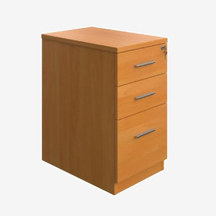 5 Star Modara 18mm Dskh 3 Drw Pedestal 434x600x730mm Beech KF74110 KF74110