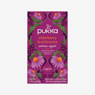Pukka ElderberryEchinacea Organic Herbal Tea Bags (Pack of 20) 05060229011480 PK01147