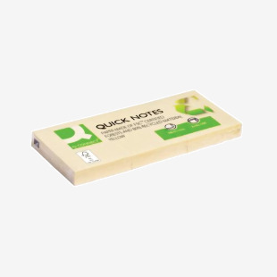 Q-Connect Quick Notes Recycled 38x51mm Yellow (Pack of 12) KF22367 KF22367