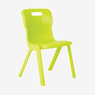 Titan One Piece Classroom Chair 432x408x690mm Lime KF78520 KF78520
