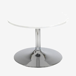 Jemini Bistro Table with Trumpet Base Low600x600x420mm White KF838812 KF838812