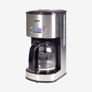 Igenix Digital 10 Cup Coffee Maker Silver IG8250 PIK05486