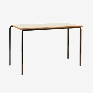 Jemini MDF Edged Class Table 1200x600x590mm BeechBlack (Pack of 4) KF74551 KF74551