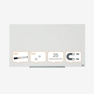 Nobo Impression Pro Glass Magnetic Whiteboard 1000 x 560mm 1905176 NB50196