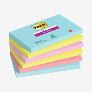 Post-It Super Sticky Notes 76x127mm Miami (Pack of 6) 655-6SS-MIA 3M87167