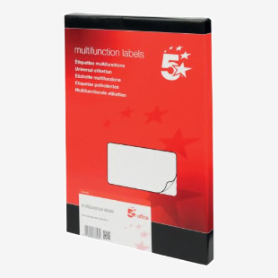 5 Star Multipurpose Labels Laser Copier Inkjet 99x93mm White (Pack of 600) 940437 FS940437
