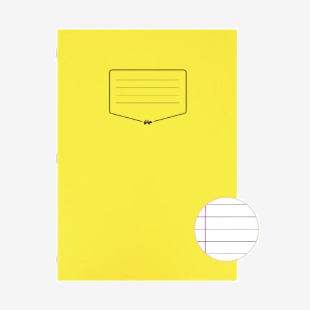 Silvine Tough Shell Exercise Book Ruled A4 Yellow (Pack of 25) EX141 SV43569