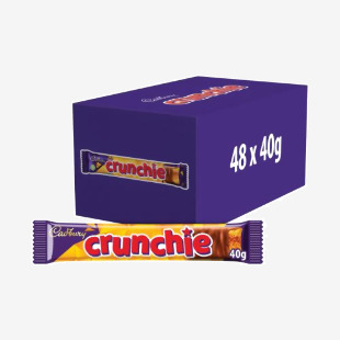 Cadbury Crunchie Milk ChocolateHoneycomb Bar 40g (Pack of 48) 100140 ARN16074