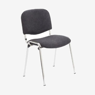 First Ultra Multipurpose Stacking Chair 532x585x805mm Charcoal KF74894 KF74894