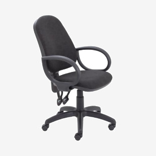 First High Back Operator Chair with Fixed Arms 640x640x985-1175mm Charcoal KF839242 KF839242