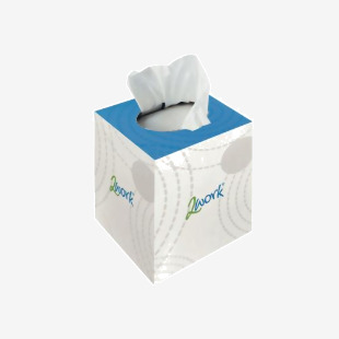 2Work Facial Tissue Cube Box 70 Sheets 2-Ply (Pack of 24) CPD13550 CPD13550