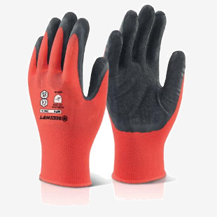 Beeswift Multipurpose LatexPoly Gloves Black L MP4BLL BSW17012