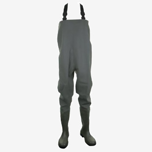 Dunlop PVC Non-Safety Chest Wader 1Pr Green 12 PCW12 DLP33997
