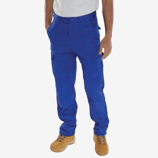 Beeswift Super Click Drivers Trousers Royal Blue 34 PCTHWR34 BSW04576