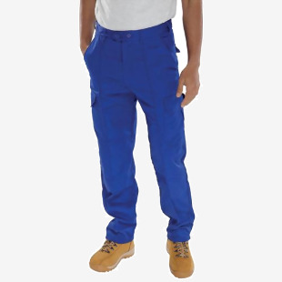 Beeswift Super Click Drivers Trousers Royal Blue 36 PCTHWR36 BSW04577