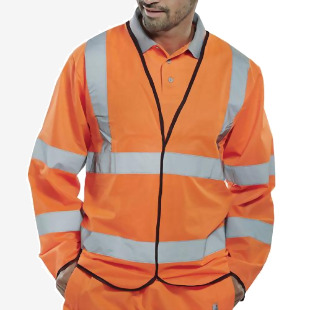 Beeswift High Visibility Long Sleeve Jerkin Orange S PKJENGORS BSW23053