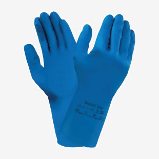 AlphaTec Ansell Versatouch 87-195 Latex Gloves 1Pr Blue L AN87-195L ANS44279