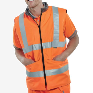 Beeswift High Visibility Reversible Bodywarmer OrangeGrey M BWENGORM BSW01293