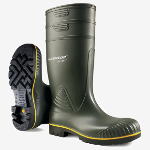 Dunlop Acifort Heavy Duty Waterproof Safety Waterproof Boots 1Pr Green 10 B44063110 DLP34630