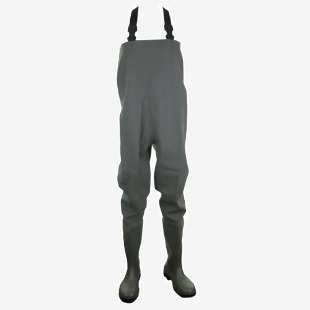 Dunlop PVC Non-Safety Chest Wader 1Pr Green 6 PCW06 DLP33990