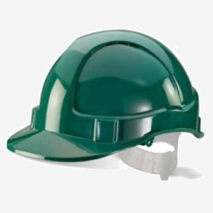 Beeswift Economy Vented Safety Helmet Green One Size BBEVSHG BSW00259