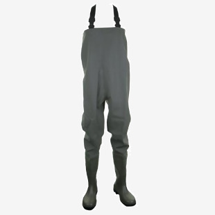 Dunlop PVC Non-Safety Chest Wader 1Pr Green 7 PCW07 DLP33991
