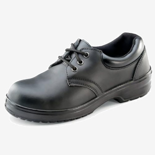 Beeswift Ladies Dual Density PU S1 Lace Up Shoe 1Pr Black 02 CF13BL02 BSW19488