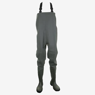 Dunlop PVC Non-Safety Chest Wader 1Pr Green 8 PCW08 DLP33992
