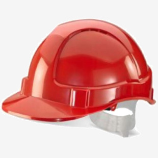 Beeswift Economy Vented Safety Helmet Red One Size BBEVSHRE BSW00261