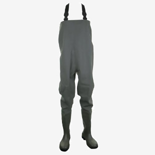 Dunlop PVC Non-Safety Chest Wader 1Pr Green 10 PCW10 DLP33994