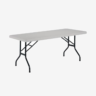 VOW Jemini Rectangular Folding Table 1510x760x740mm White KF72329 KF72329