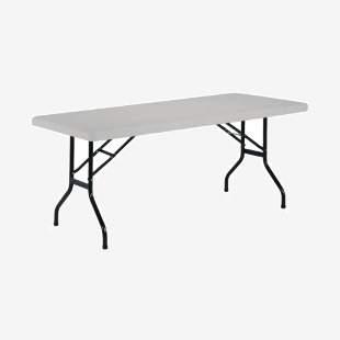 VOW Jemini Rectangular Folding Table 1210x600x740mm White KF72328 KF72328