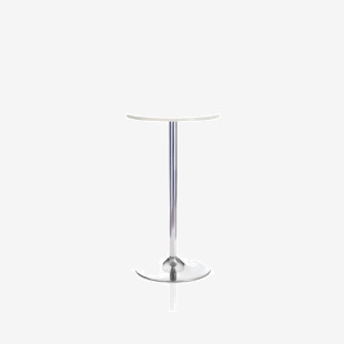 5 Star Sosta High Round Bistro Table 600x1045mm WhiteChrome KF840209 KF840209