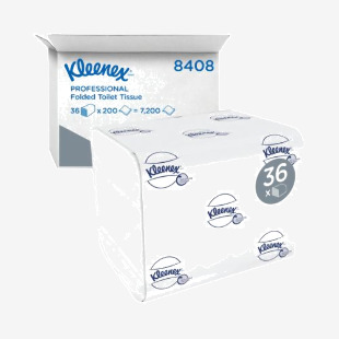 Kleenex Folded Toilet Tissue 2-Ply 200 Sheets Pack of 36 8408 KC02514