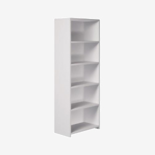 VOW 5 Star Modara Bookcase 4 Shelves 750x400x2000mm White KF822165 KF822165